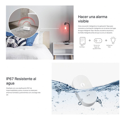 Smart Sensor Para Fuga De Agua Tapo - Requiere Hub Matter