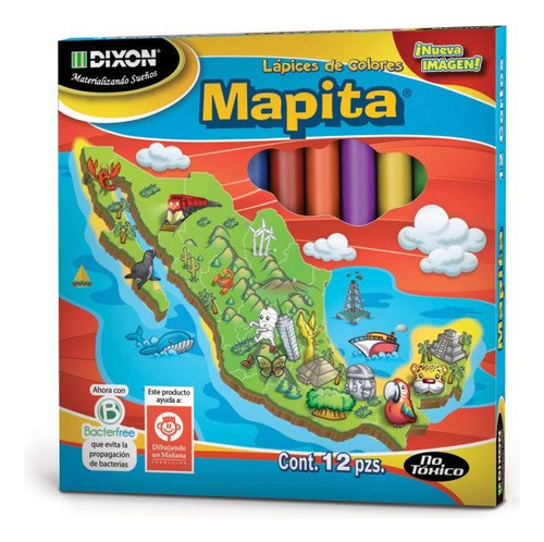 Estuche C/12 Colores Mapita 1936 Cortos Redondos