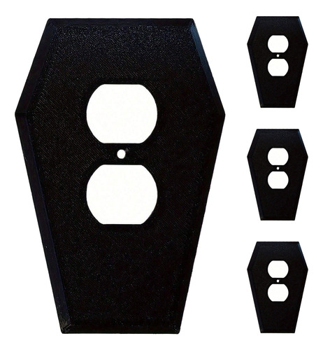 4pc Coffin Light Switch Cover Wall Plate Casket Outlet