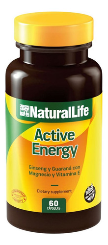 Suplemento Dietario Natural Life Active Energy X 60 Cápsulas