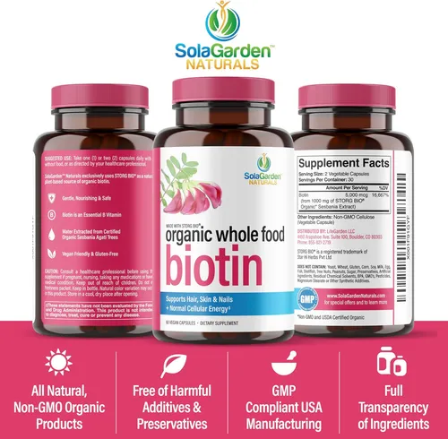 Suplemento De Biotina De Alimentos Integrales: Contiene Biot