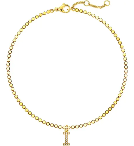 comprar Pulsera Tobillera Inicial Chapada Oro 18 Quilates Mujer Joya
