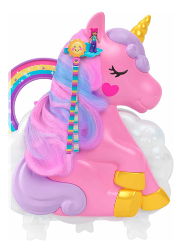 Set De Juego Unicornio Con Salón Arcoíris - Polly Pocket