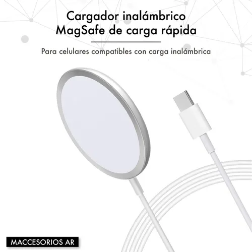 Cargador Inalambrico Qi Carga Rapida 15W Para Apple Magsafe iPhone