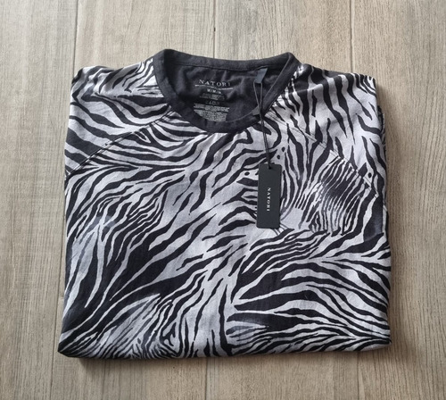 Camiseta Animal Print Playera Manga Larga Hombre Talla M - L