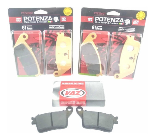 Kit Pastilha Freio Dian+tras Cbr 600 Hornet Potenza 226 211k