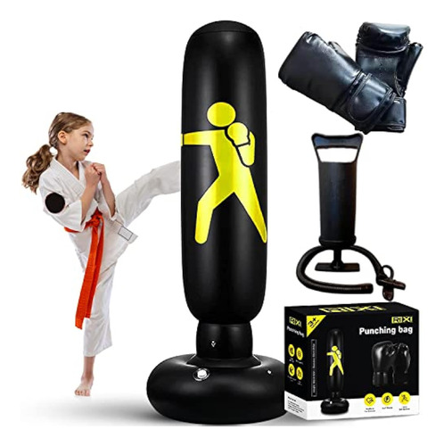 Kids Punching Bag Set  63 Inflatable Boxing Bag With