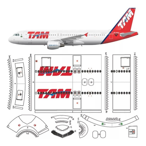 Airbus A320 Tam Papercraft
