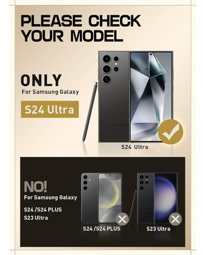 Funda Para Samsung Galaxy S24 Ultra Protector Pantalla