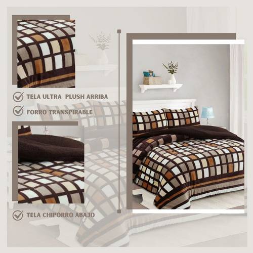 Cobertor Plush Suave Algodón 2 Plazas Invierno Chiporro