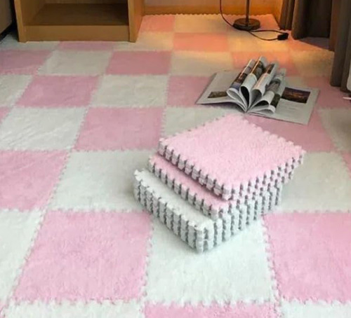 Alfombra De Espuma De Felpa Entrelazada, 10 Unidades, Bloque