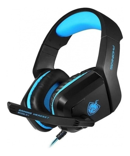 Auriculares Gamer Phoinikas H1 Pc Ps4 Ps5 Xbox Negro Azul