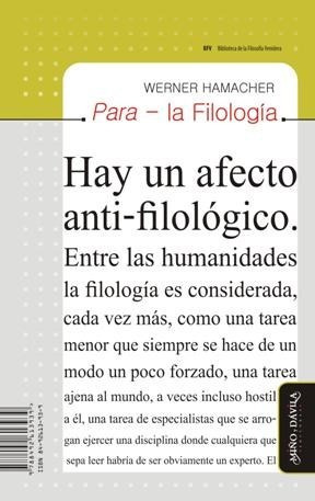 Para La Filologia Hay Un Afecto Anti-filologico / 95 Tesis