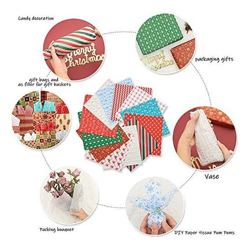 Papel De Seda Navideño Para Bolsas De Envolver Regalos, Pañu