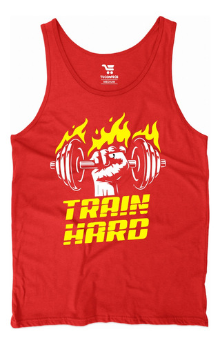 Camisilla Esqueleto Hombre Train Hard Personalizada 107