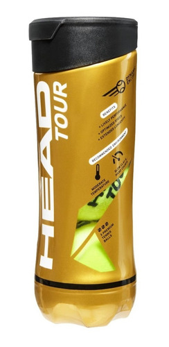 Pelotas De Tenis Head Gold Tubo X3 Tenis Padel Premium 