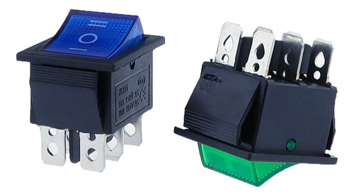 Czke 2pcs Kcd4 Rocker Switch On-off 2 Position 4 Pins / 6