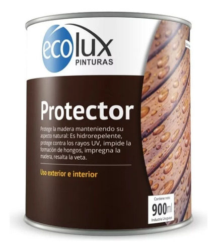 Protector De Maderas Int/ext 900 Ml Color Roble Oscuro Ecolu