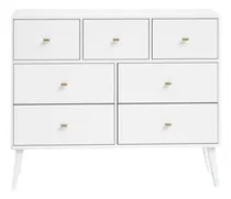 Comprar Cómoda Amplia Clara De Melamina Armado 7 Cajones - Gaudi