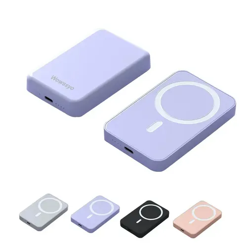 Cargador Portátil Inalámbrico Magnético Wowssyo de 10000 mAh para iPhone y Android con Carga Rápida