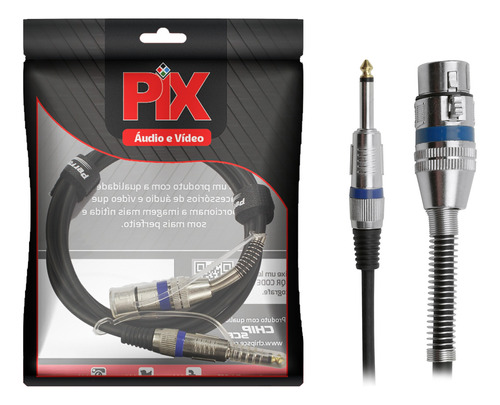 Cabo Microfone E Violão Mono Xlr / P10 2 Metros Profissional