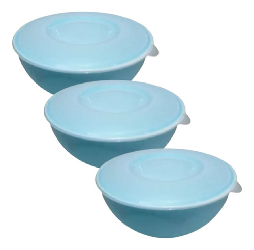 Set X 3 Esaladeras Bowl Hermetico Redondo Tapa 5 L Grande