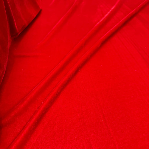 Tecido Veludo Alemão Nobre 1,40m Para Roupas Femininas -1m Cor Vermelho