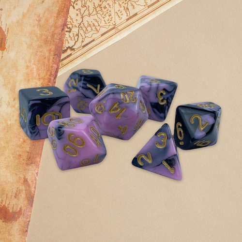 7 Uds Dados Poliédricos Coleccionables Juego De Mesa