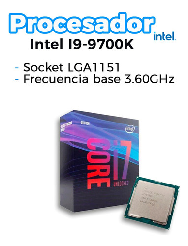 Procesador Intel I7 9700k