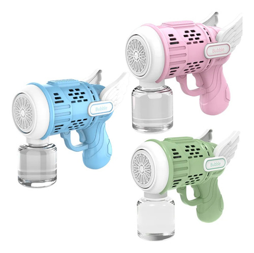 Pistola De Burbujas Automática Recargable Niños Azul