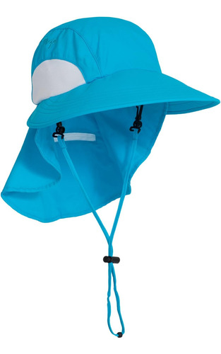 Tuga Adulto Unisex Sol Sombrero De Ala Ancha (upf 50+), Aqua