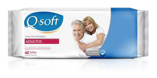 Imagen 1 de 6 de Toallas Húmedas Premium Para Adultos Q-soft (12 Paquetes)