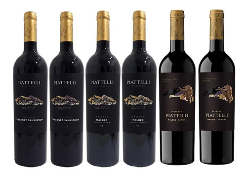 Combo X6 Piattelli Reserva Malbec / Cs / Mal Tannat 750 Ml