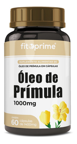 Suplemento Em Cápsulas De Óleo De Prímula 1000mg Fitoprime Pote 60 Cápsulas Softgel