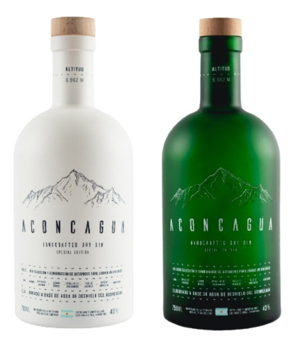 Combo Gin Aconcagua Verde + Blanco 750ml - Gobar®
