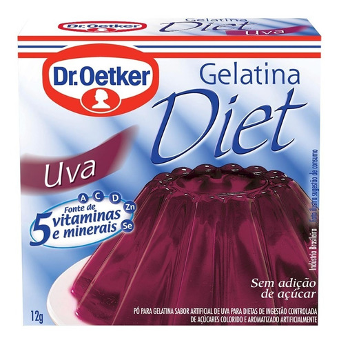 Gelatina Diet Sabor Uva Sem Adição De Açucares Dr.oetker 12g