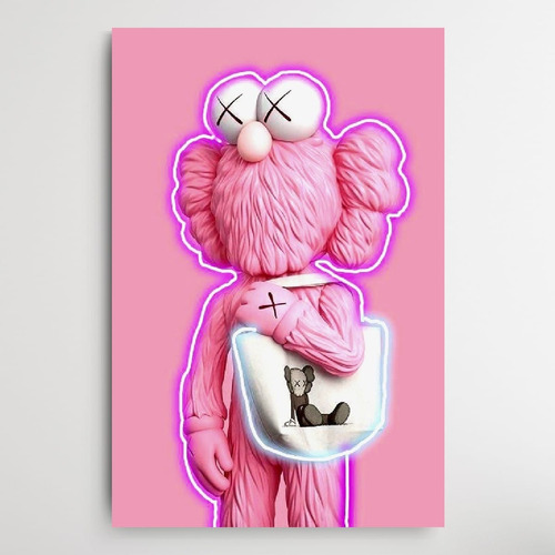 Cuadro Kaws Neón | 60x40 Color Personalizado