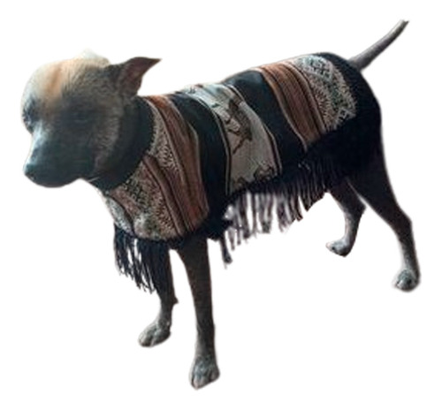 Ropa De Mascotas / Poncho Andino Negro Talla S(2)