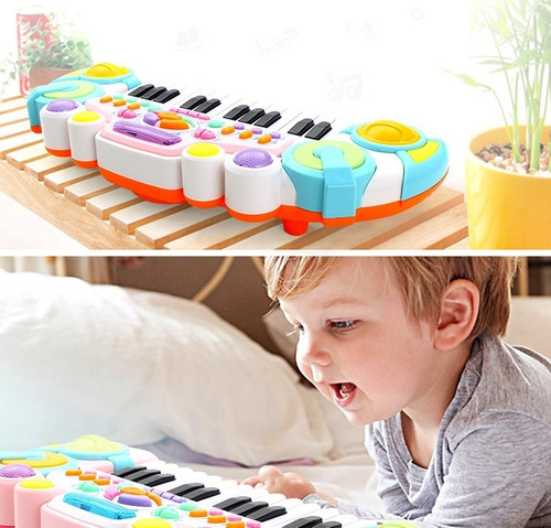 Imagen 2 de 10 de 24 Teclado Piano Electrónico Para Niños Juguete Educativos