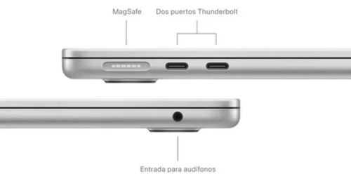 MacBook Air A3113 M3 512GB SSD 8GB de Ram color plata Apple