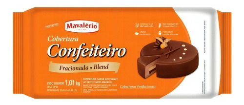Barra De Chocolate Blend Confeiteiro Fracionado 1,01kg
