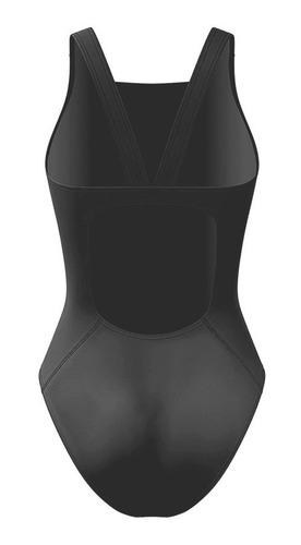 Imagen 2 de 6 de Traje De Baño Dama Liso Basic Solid Wide Strap V Back Negro