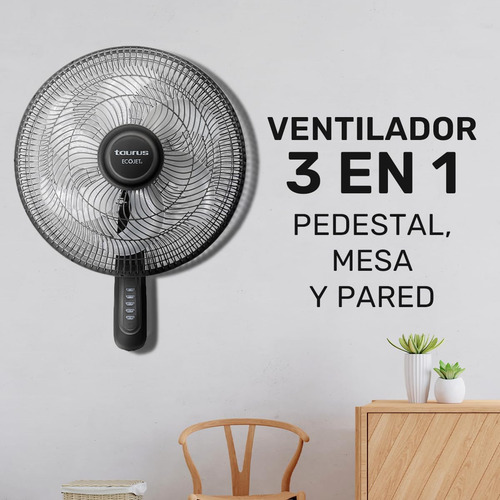 Ventilador 3 En 1 Pedestal Mesa Pared 18 Pulgadas Aerodinámi 0 Mm Frecuencia Color De La Estructura Color De Las Aspas Material De Las Aspas 0