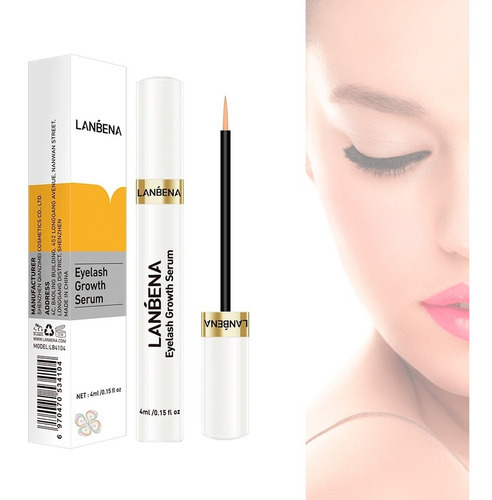 Lanbena Serum Para El Crecimiento De Pestañas Más Grueso Color Negro