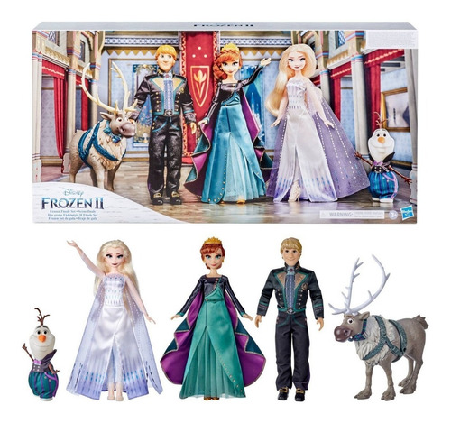 Disney Frozen Set Lujo 5 Muñecos Escena Final Hasbro Anna