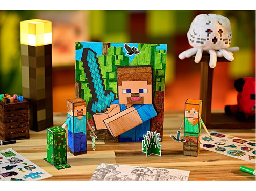 Set De Arte 3d Crayola Minecraft Para Colorear Y Jugar