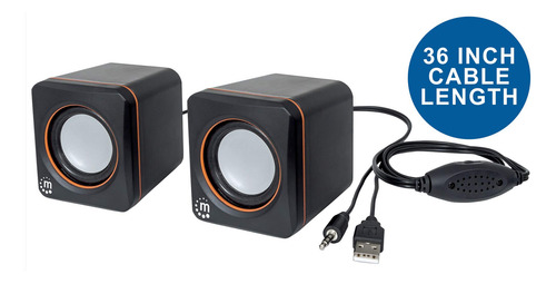 Altavoces Estéreo Usb Pequeños Con Control De Volumen Y Ench