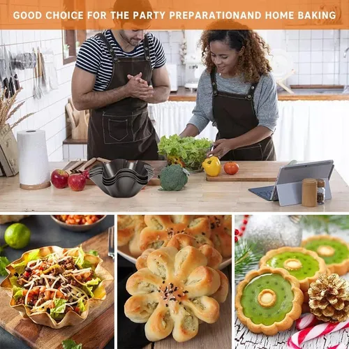 Aqeenura Tortilla Pan Set - Tazón Antiestante De Taco Grande