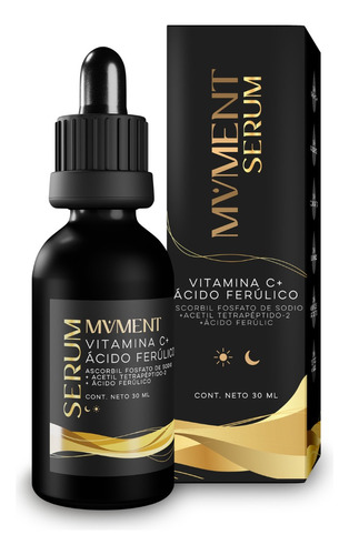 Serum Facial Vitamina C + Acido Felurico Antiarrugas Mvment Tipo de piel Todo tipo de piel