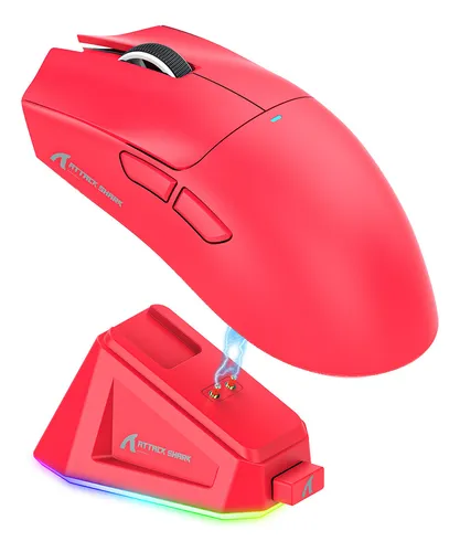 Mouse Sem Fio Attack Shark X11 Gamer Vermelho